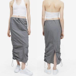 Gray Parachute Cotton Skirt Size Medium